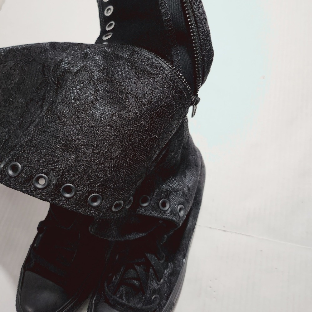 Womens Size 10 Converse Knee-High Shoes Chuck Taylor All Star XXHi Black A15661C - Picture 6 of 8